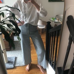 Madewell Striped Wide-Leg Pant